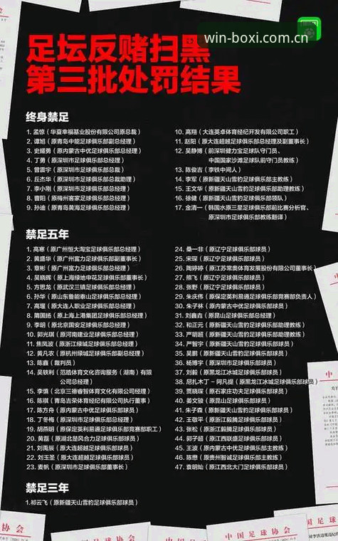 博喜BX使用教程 中国足协第三批禁足名单深度评测:博喜体育平台用户视角下的行业震荡